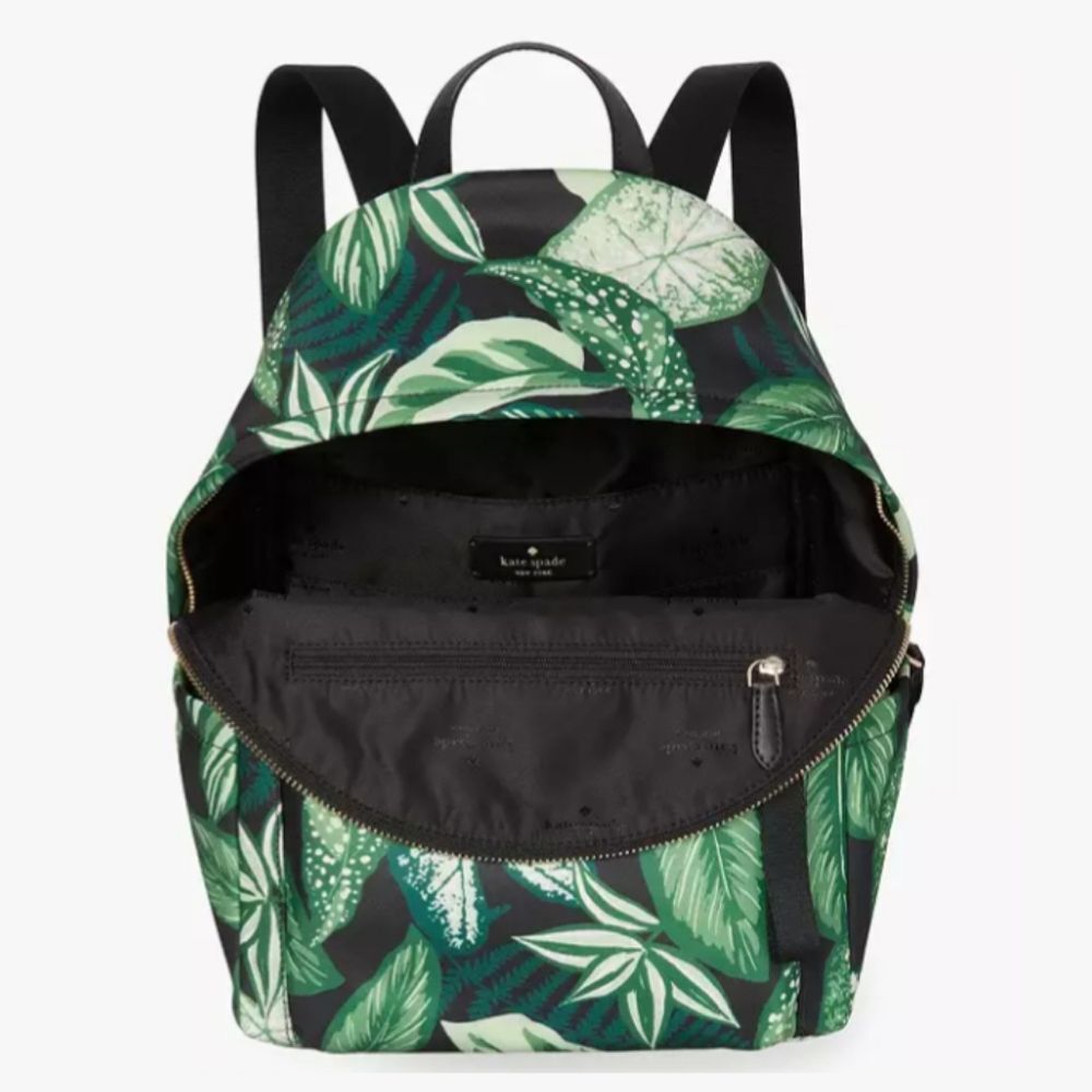 Kate Spade Tropical Palms and Monstera Leaves Nylon Backpack - Picture 5 of 13